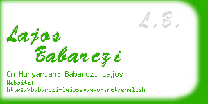 lajos babarczi business card